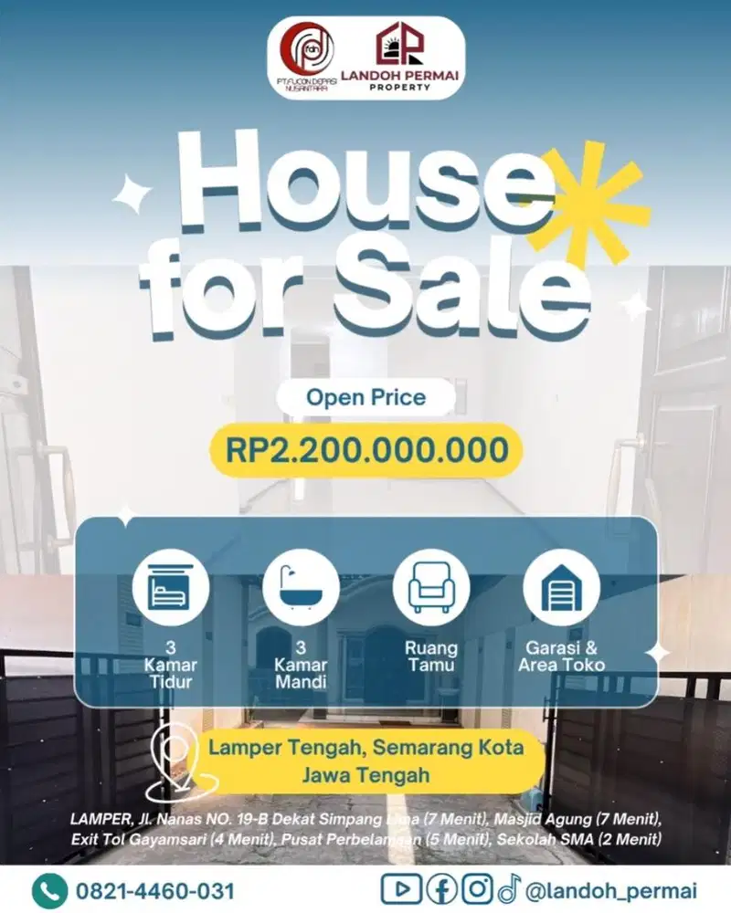 DIJUAL CEPAT - RUMAH SIAP HUNI - AREA STRATEGI - LAMPER - SEMARANG