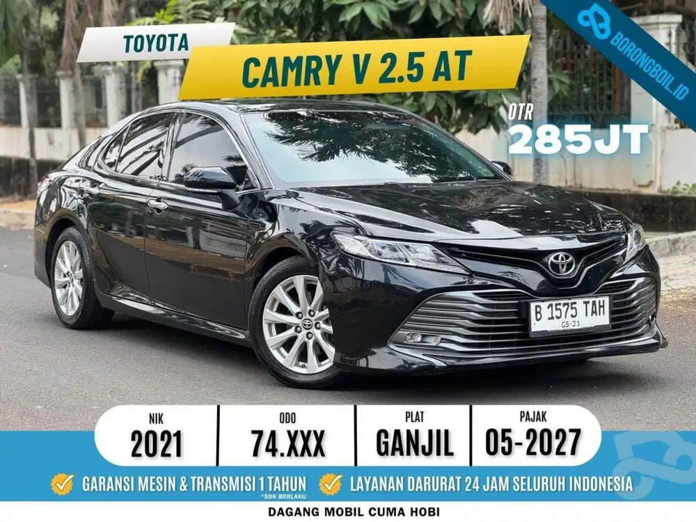 TOYOTA CAMRY 2.5 V AT 2021 HITAM ISTIMEWA!