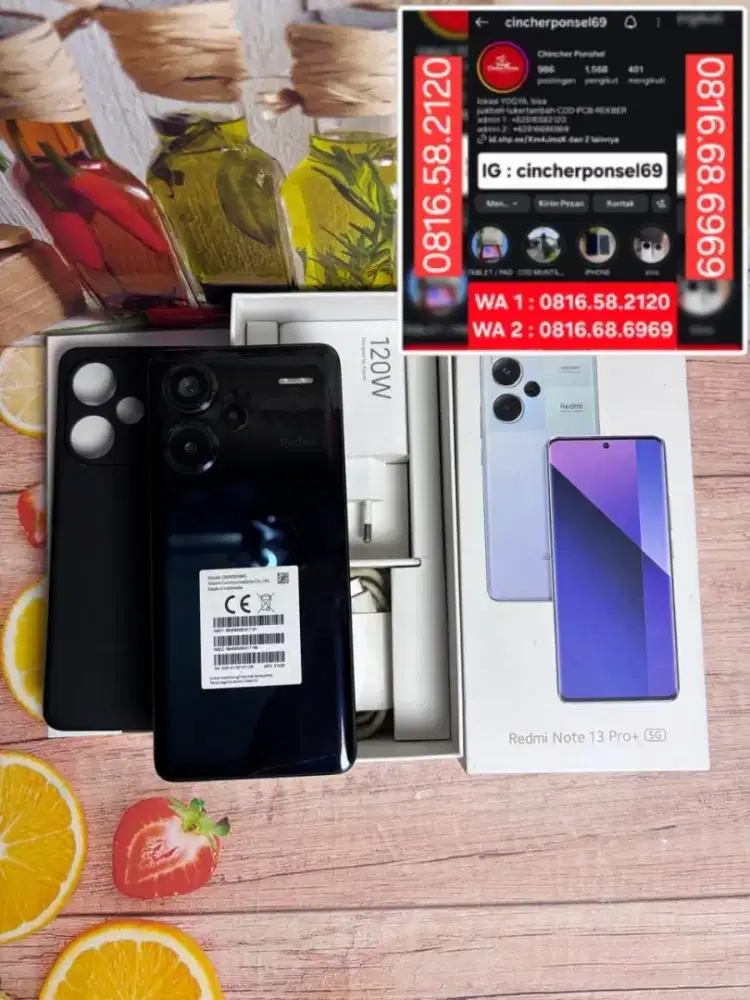 Jual hp REDMI NOTE 13 pro plus 5g 12/512 istimewa fullset ORIGINAL