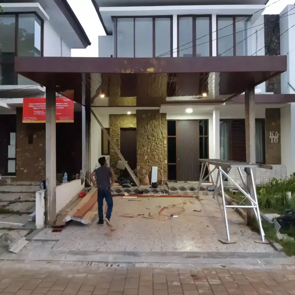 Kanopi baja ringan alderon single+ plafond pvc terpasang
