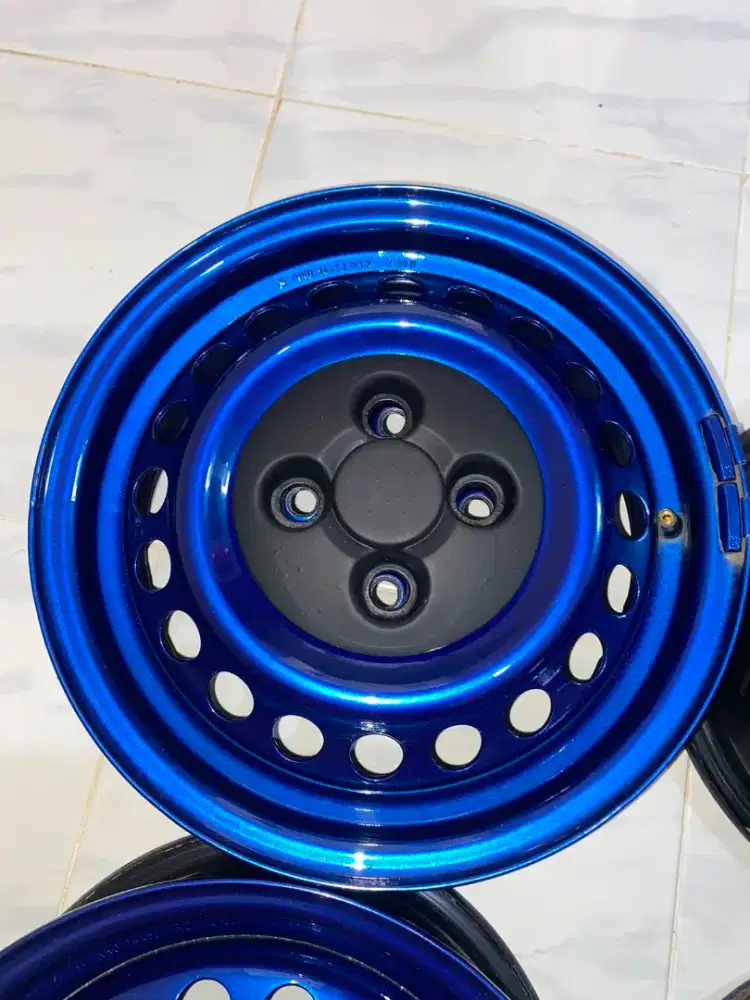 Velg kaleng + dop R14 pcd 4 x 100 brio, calya, agya ayla, datsun dll