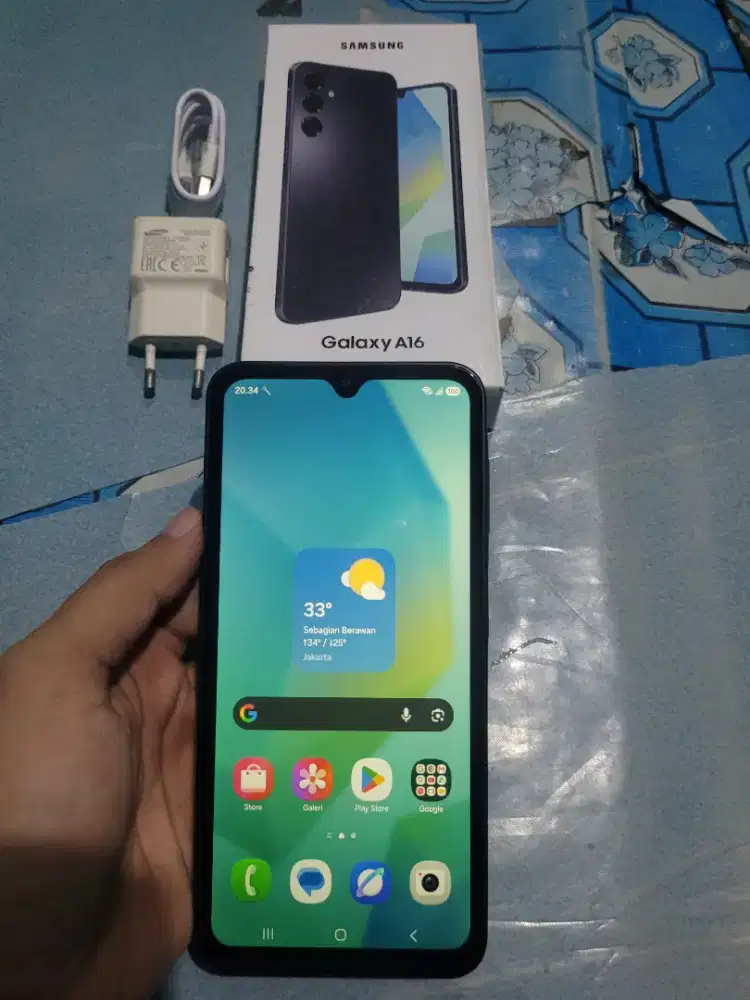 Hp Second Murah RAM 8/128 GB SAMSUNG A16 FULLSET HITAM