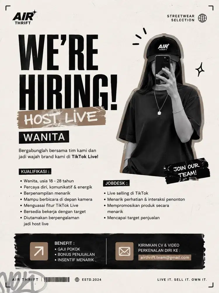 Host WANITA Live Tiktok