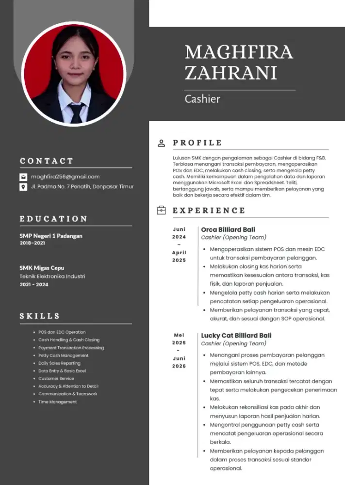 Kasir - Looking for Job