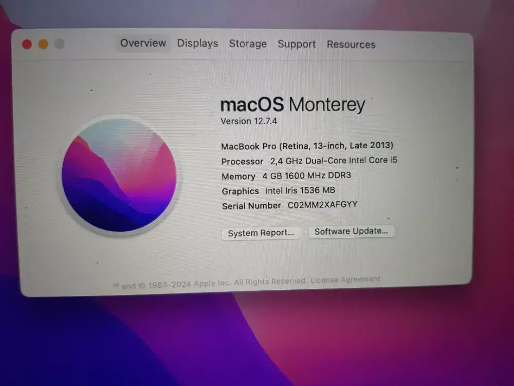 Macbook pro 2013 Fullset