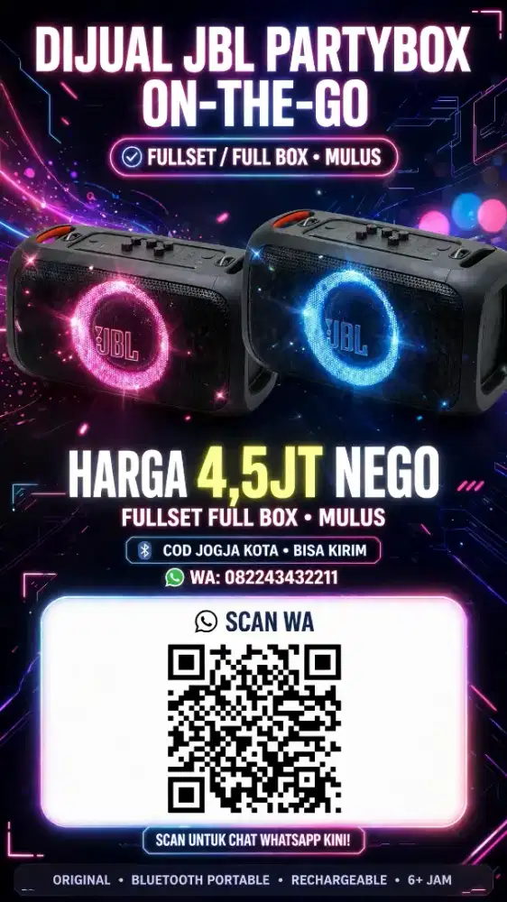 Jual cepat jbl party go murah terjangkau