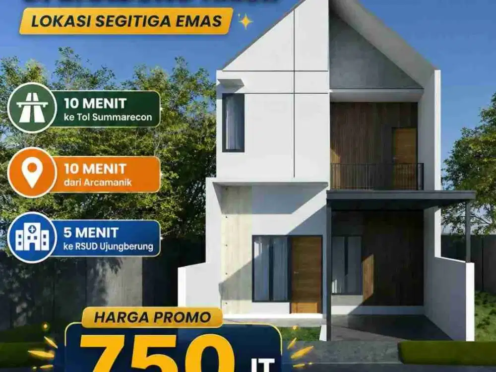 Rumah 2 Lantai Strategis Panghegar Bandung Timur