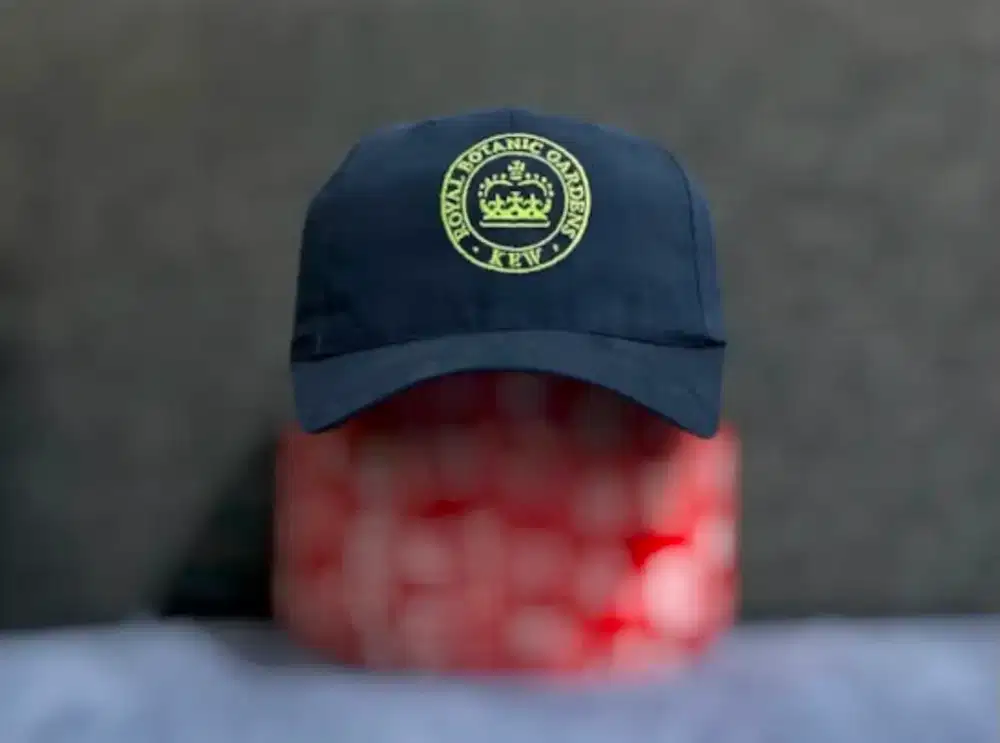 Topi biru simple caps second