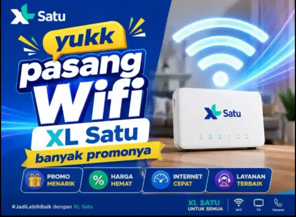 WiFi Rumah XLsatu – Internet Cepat & Stabil, Harga Terjangkau