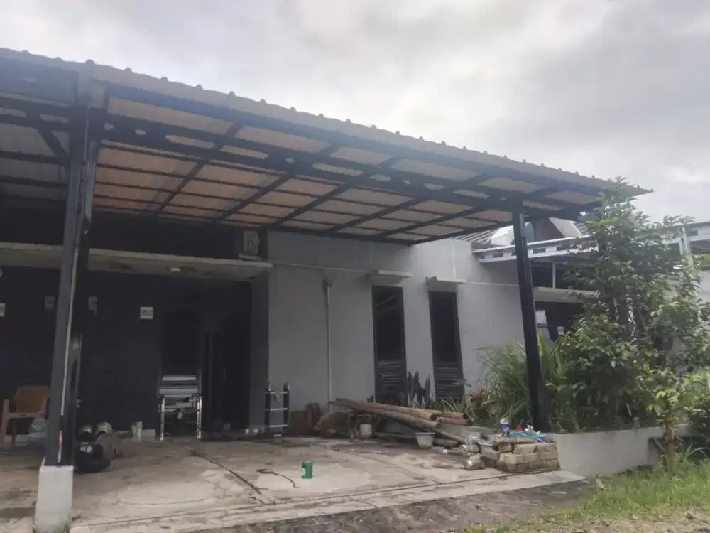 Kanopi 1 layar di cet terpasang