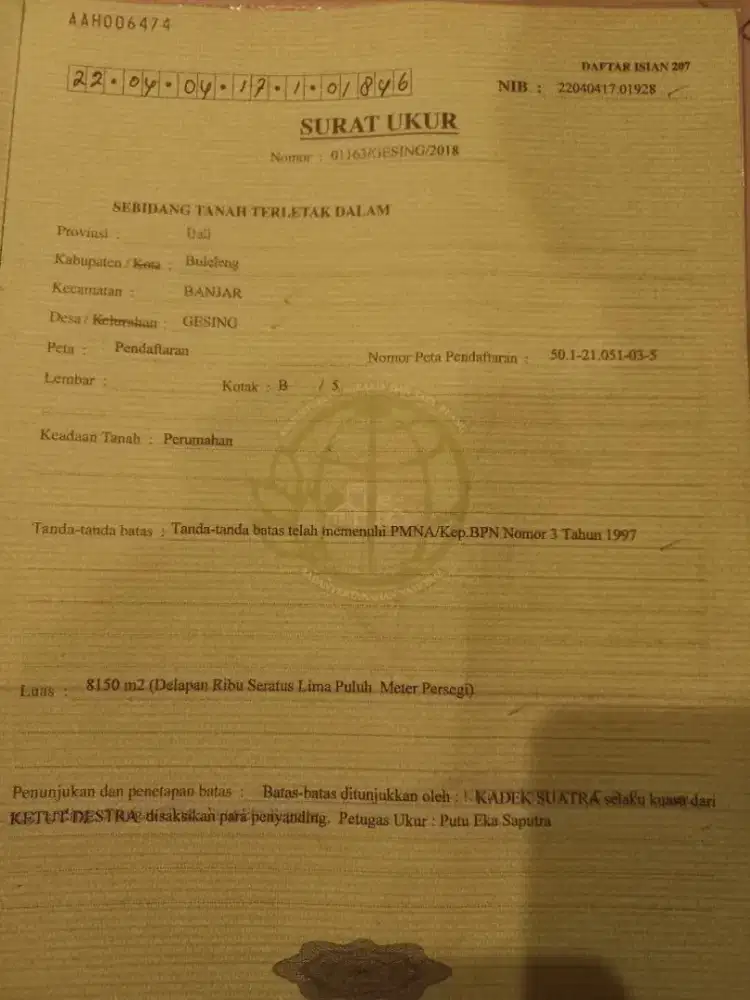 Dijual tanah kebun