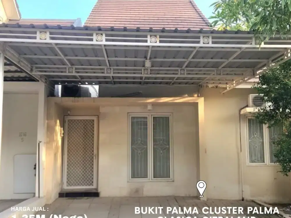 Dijual Rumah Bukit Palma Cluster Palma Clasica Citraland Surabaya Barat