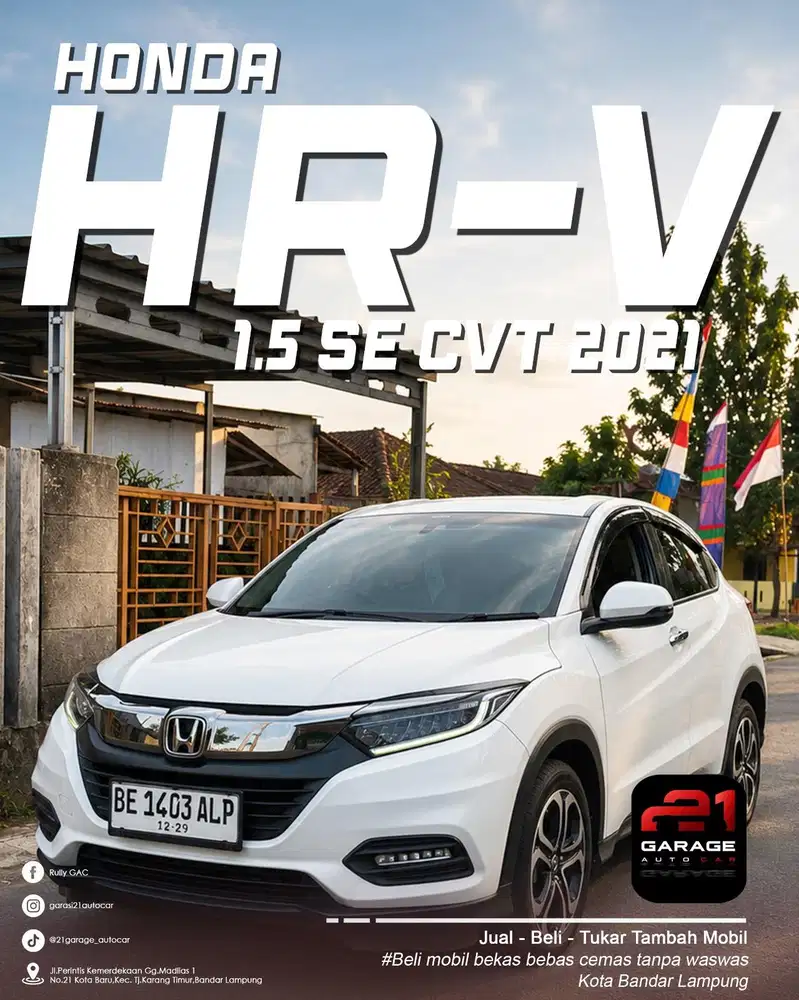 Honda hrv 2021 SE 1.5 metik istimewa jual cepat aja yuk buruan