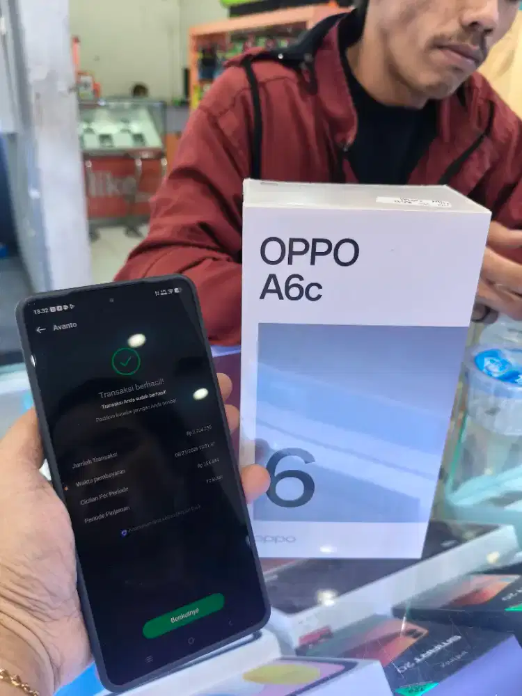 new Oppo A6c 4/128gb resmi original kredit tanpa dp atau pake dp