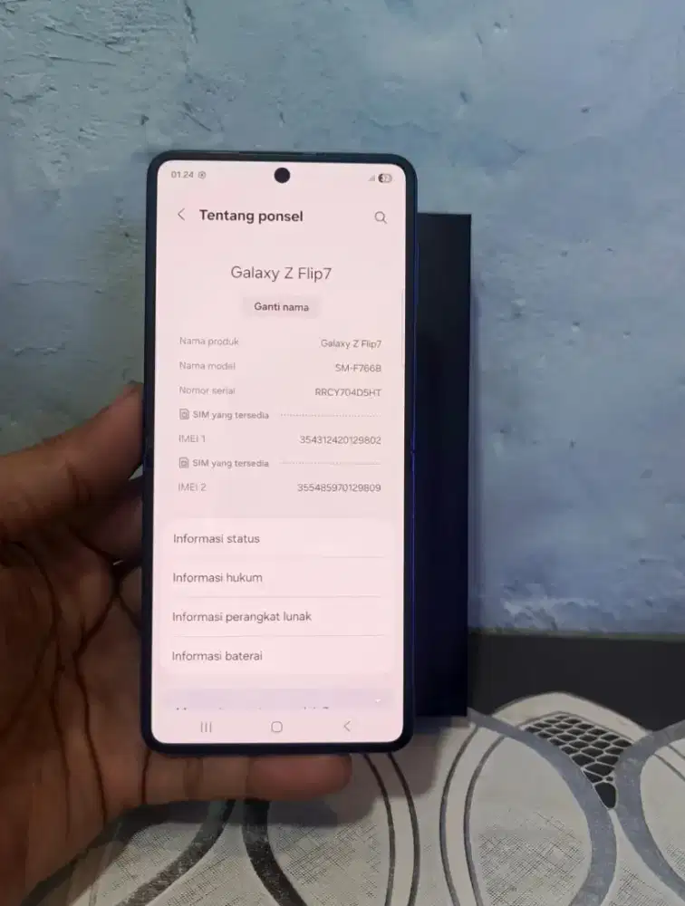 SAMSUNG Z FLIP 7 5G RAM 12/256GB ORIGINAL SEIN MULUS NORMAL FULLSHET