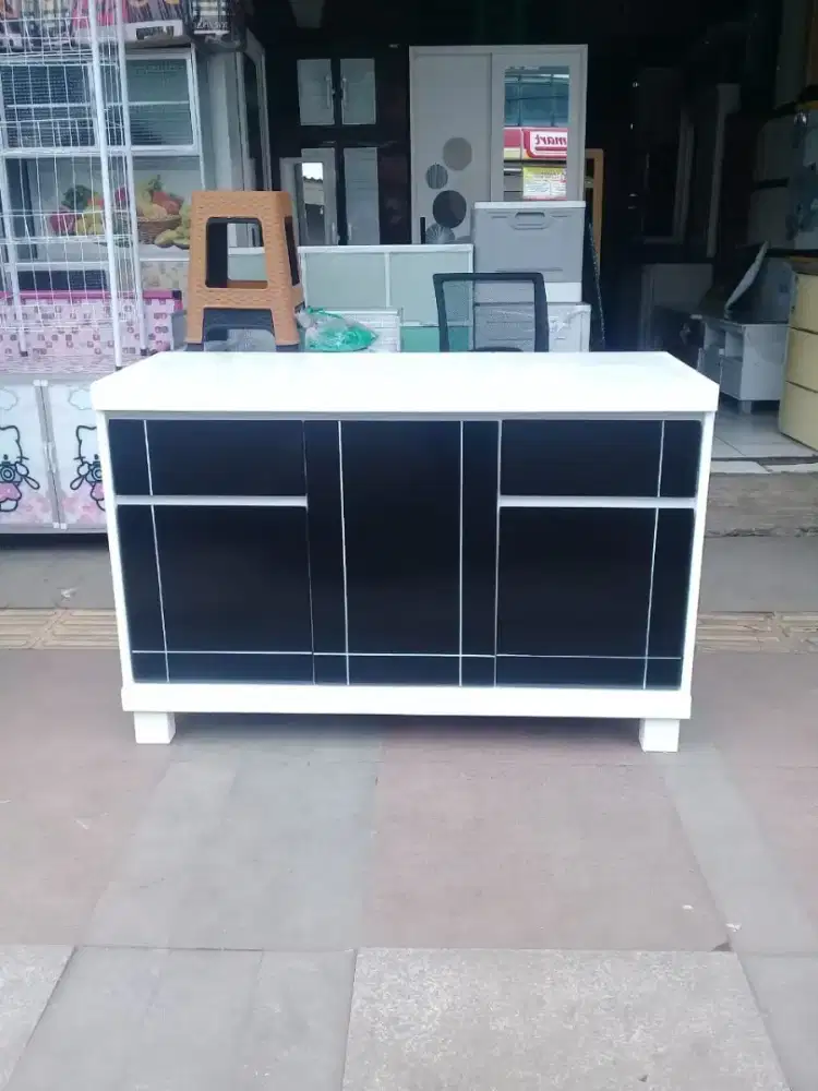 meja kompor 3 pintu bhan trikblok ukran ( P 120 L 50 T 75 cm