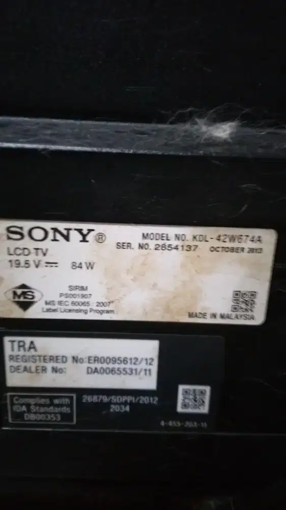 Tv Sony bravia 42 inc