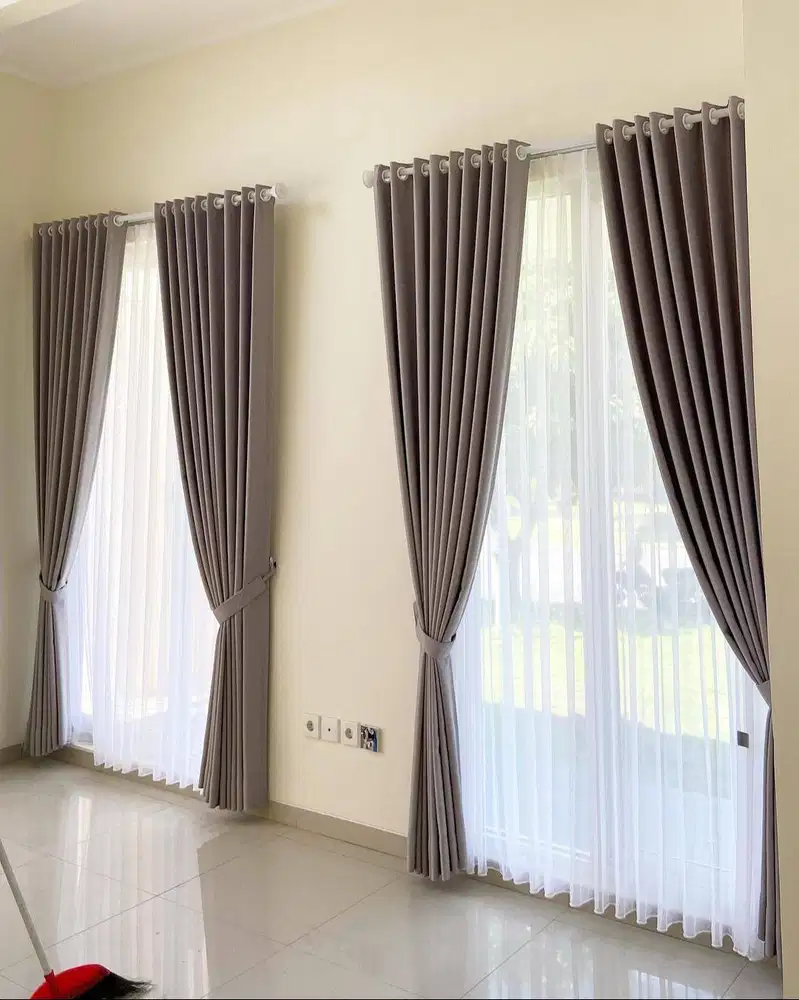 Gorden Vertikal/Vertical Blinds Roll/Roller Krey Wallpaper Dinding 3D
