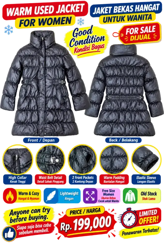 Warm used jacket for women