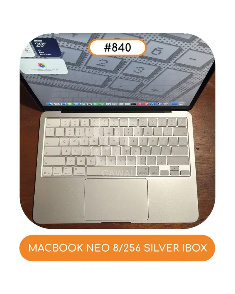 #840 Macbook Neo Silver 8/256 Ibox Garansi 20 August 2027 BH 100%