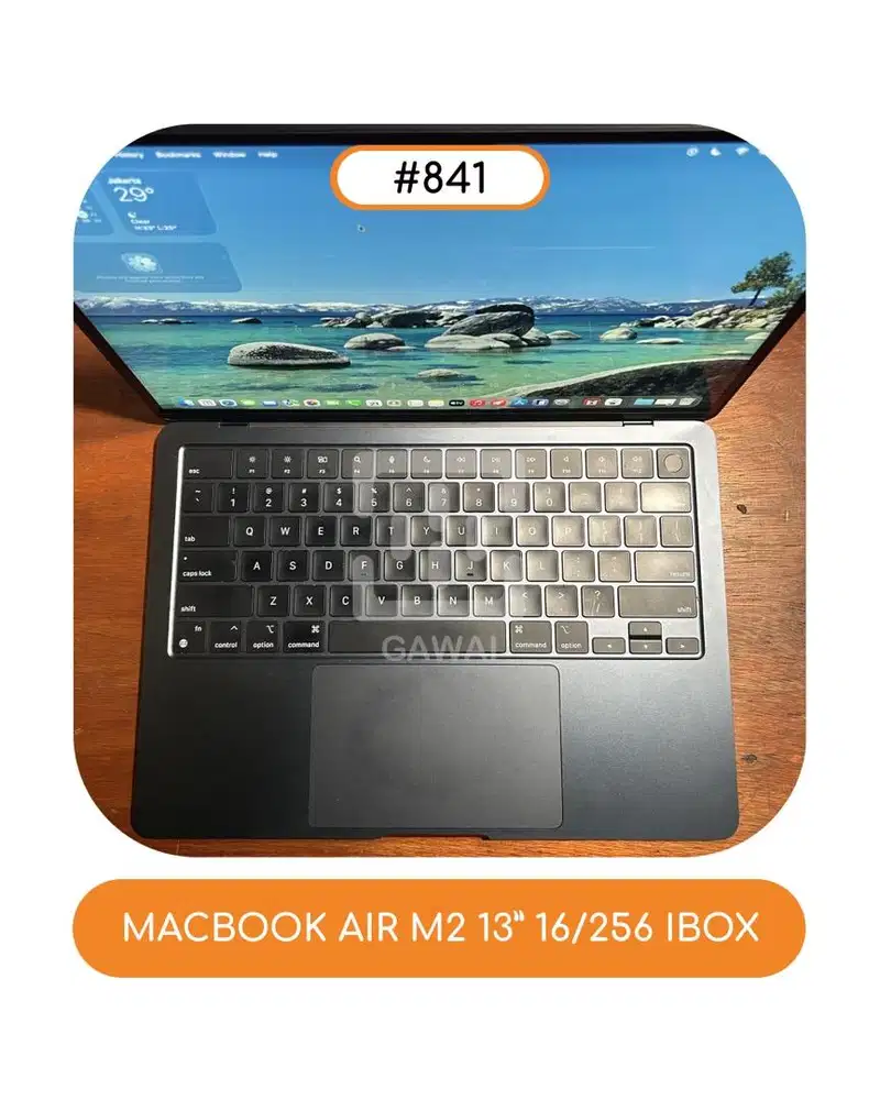 #841 Macbook Air M2 13 Midnight 16/256 Ibox Garansi 18 Agst 27 BH 100%