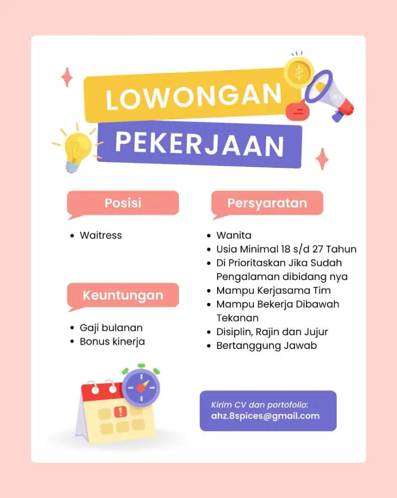 Dibutuhkan Waitress Restoran Halal di GLC