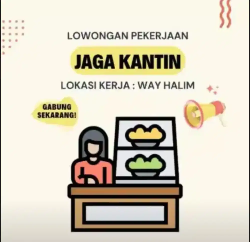 Lowongan kerja penjaga kantin