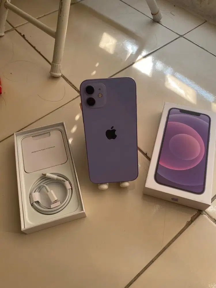 iPhone 12 256 Purple Cantik Mulus No Minus