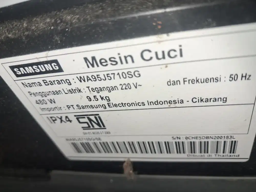 Dijual mesin cuci merek smsung