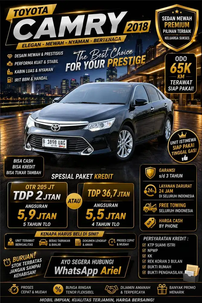 Camry 2.5 V tahun 2018
