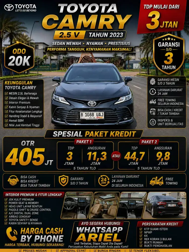 Camry 2.5 V tahun 2023