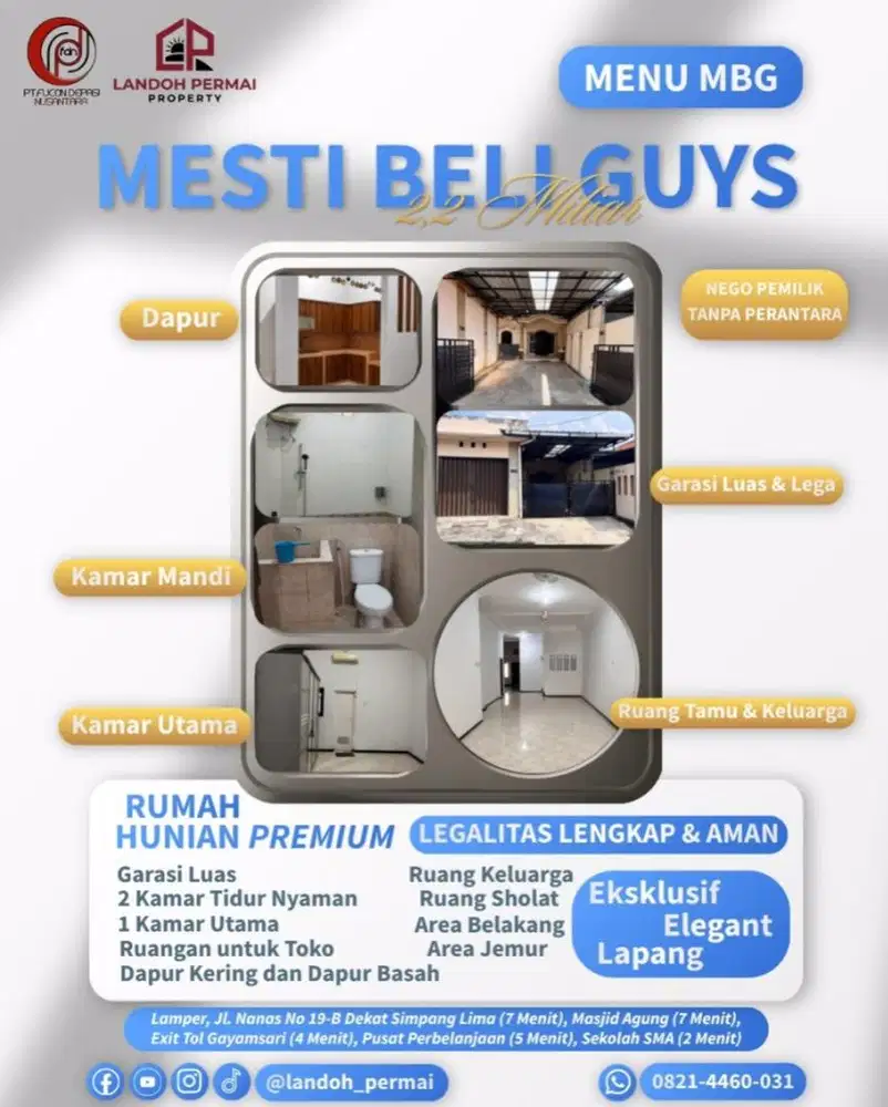 FOR SALE - RUMAH SIAP HUNI - PREMIUM - NEGO LANGSUNG KEPEMILIK