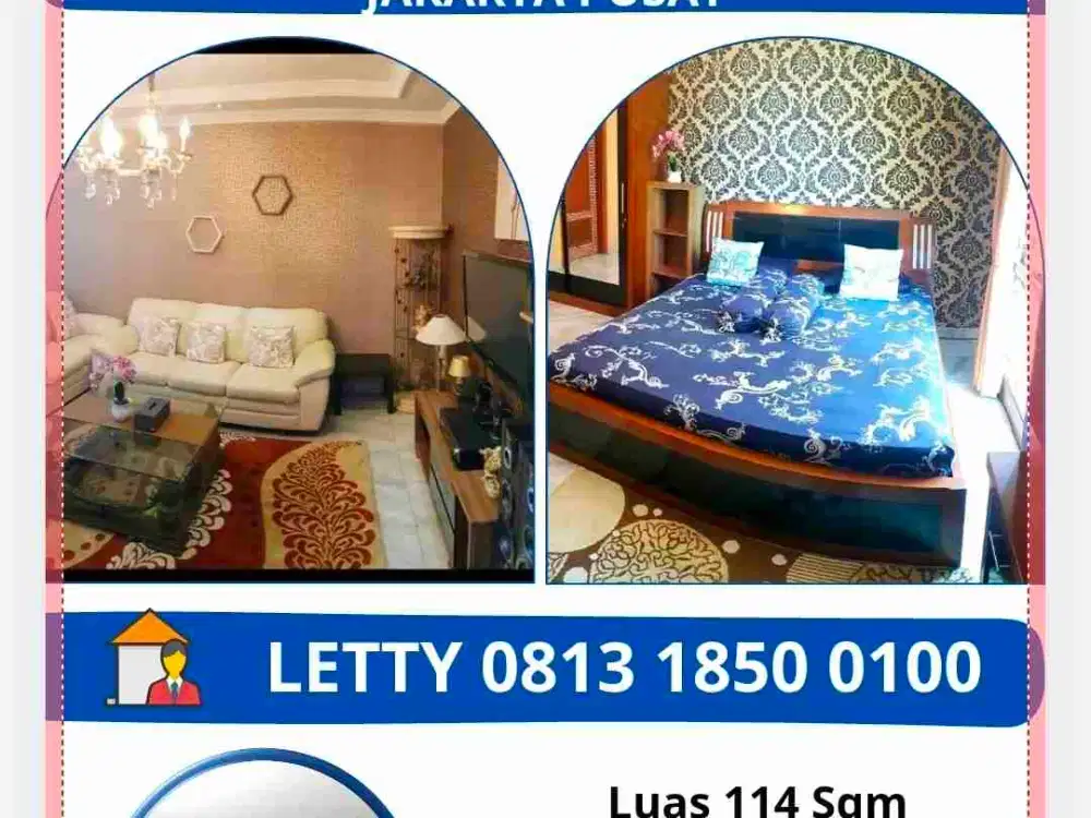 Apartemen 3 BR Mitra Oasis Senen Jakarta Pusat