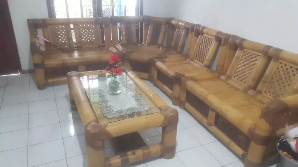KURSI BAMBU BETUNG ANYAMAN