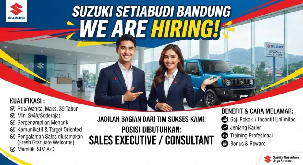 Lowongan Sales Mobil Suzuki