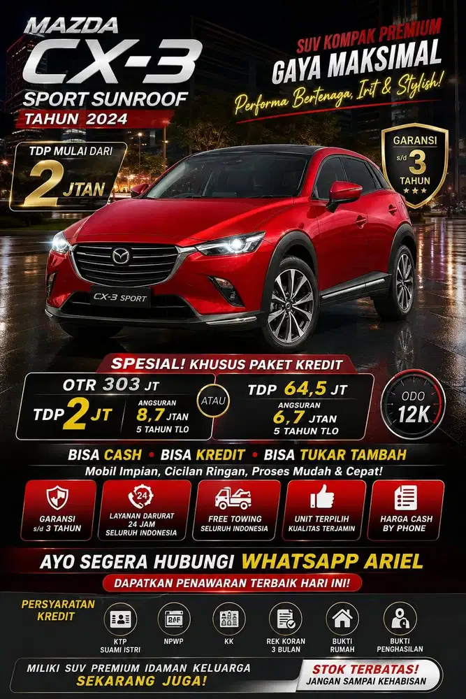 Mazda CX-3 Sport sunroof 2024