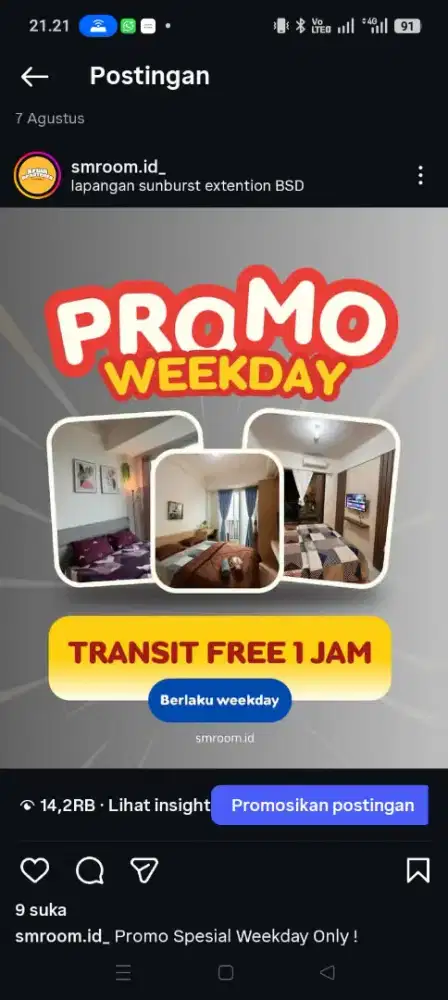 Sewa Apartment Bintaro Icon FREE 1 Jam