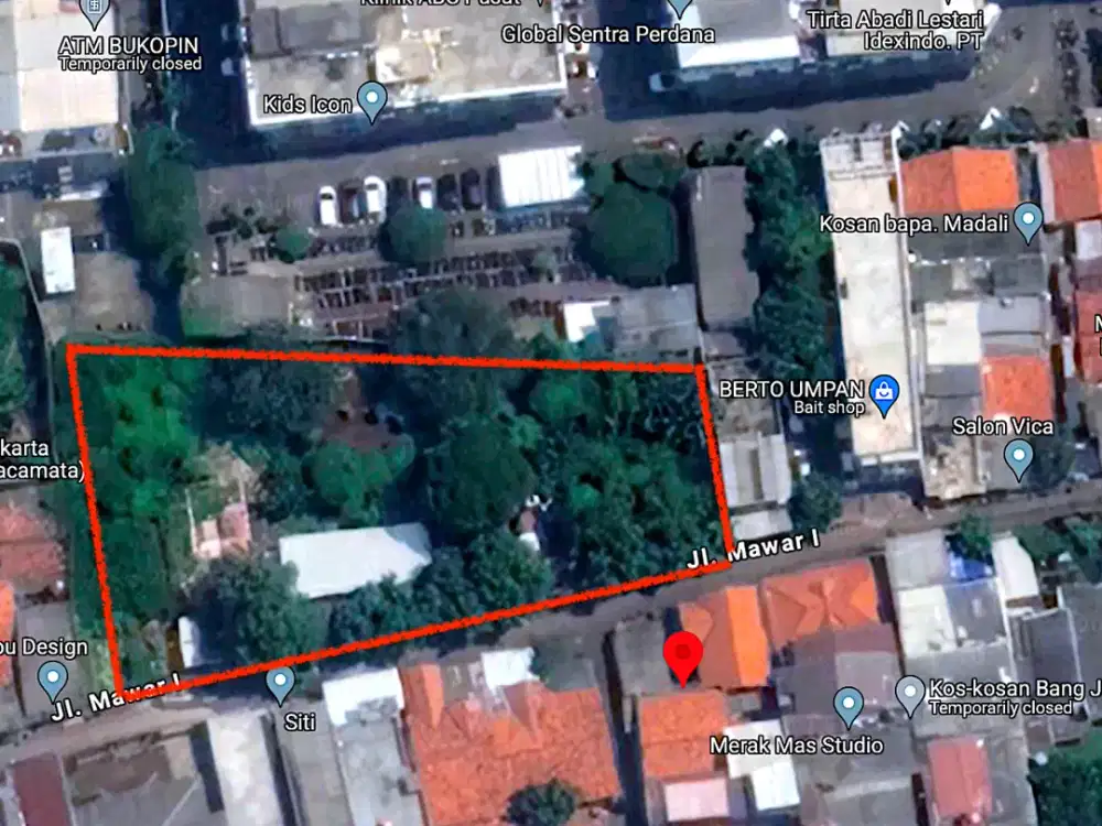 Tanah Luas di Kebon Jeruk Jakarta Barat untuk Klinik, Kantor, Rumah Kost