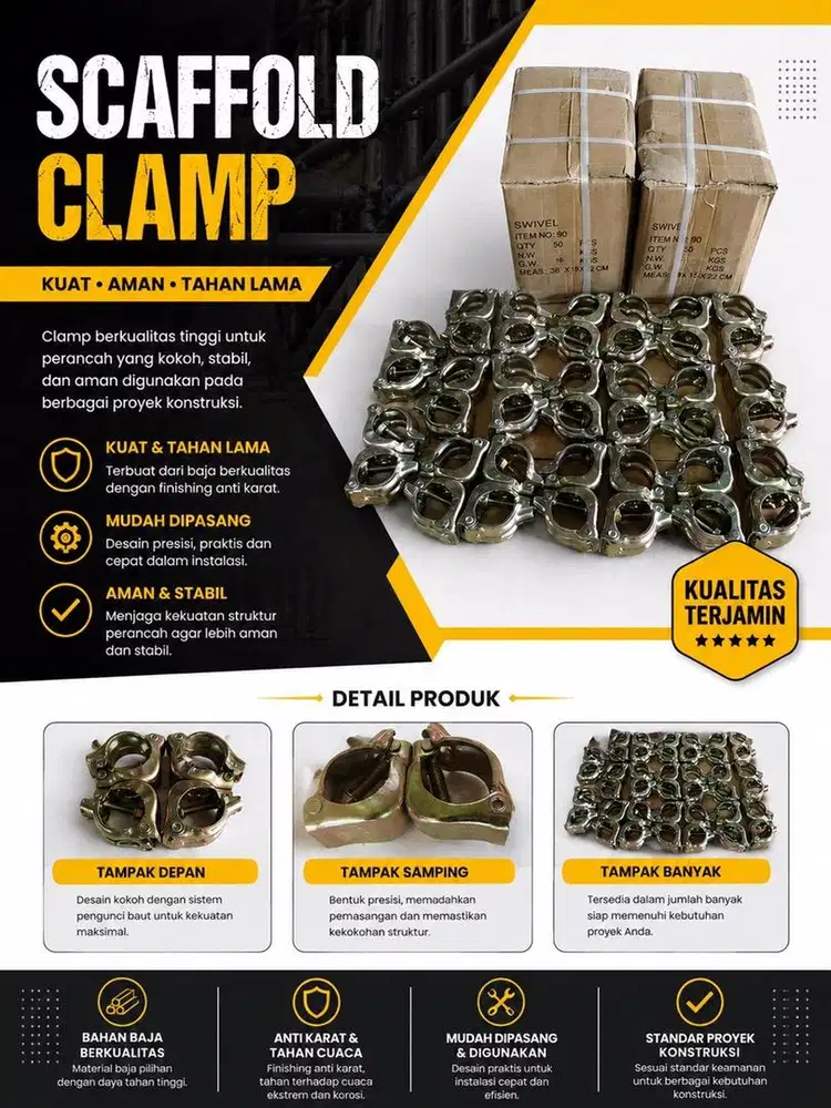 CLAMP/KUNCIAN PIPA/SCAFFOLDING MOROWALI
