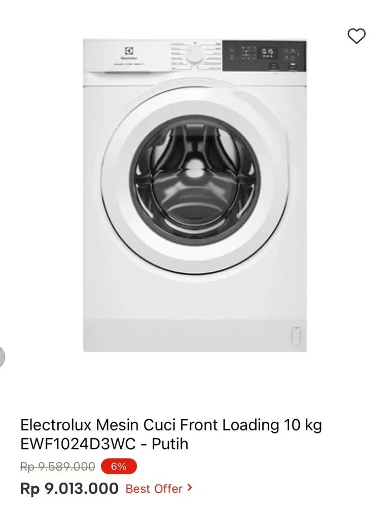 WM FRONT LOAD ELECTROLUX 9kg