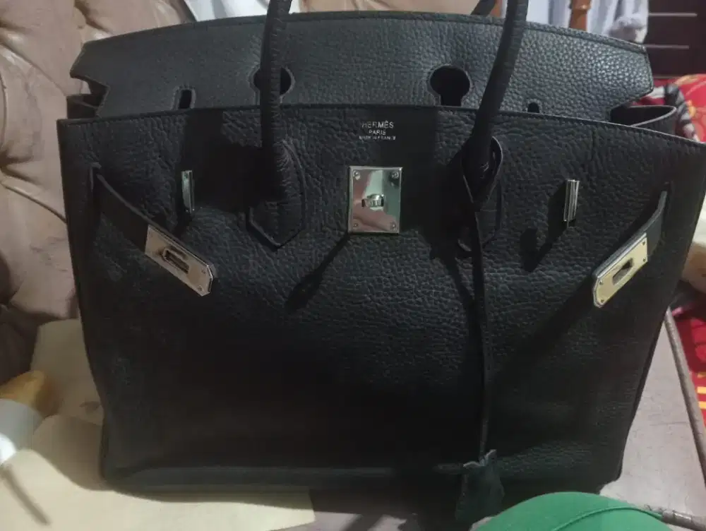 Tas Kulit Wanita Birkin Uk. 40 Black