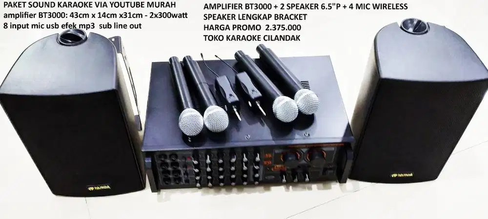 paket karaoke speaker pasif 6,5 inch cocok buat karaoke