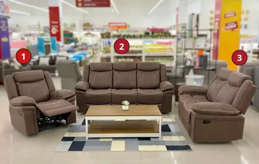 PROMO SOFASET RECLINER 1+2+3SEAT