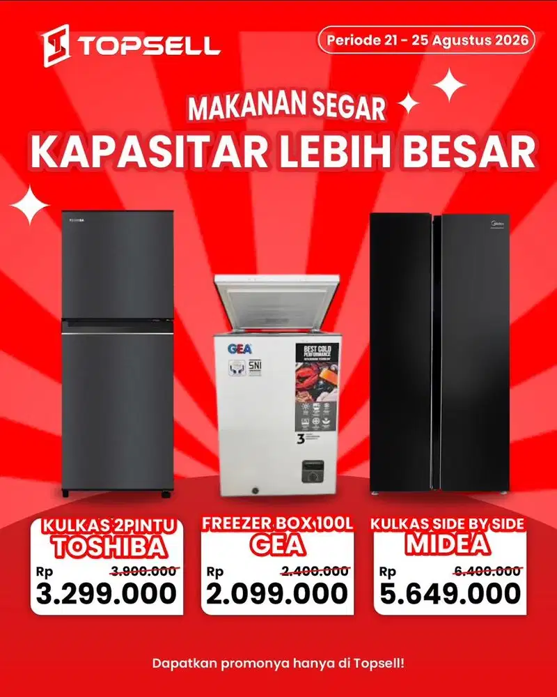 PROMO GAJIAN KULKAS FREEZER