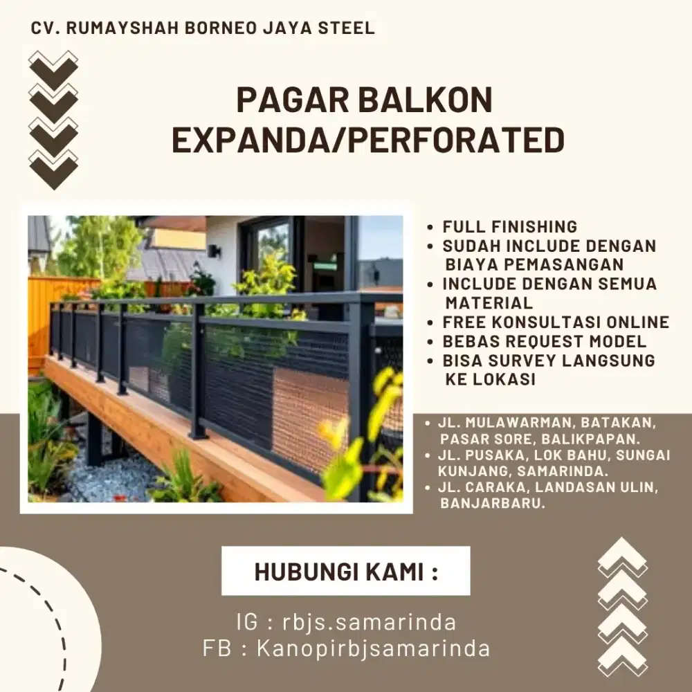 Pagar Balkon Perforated