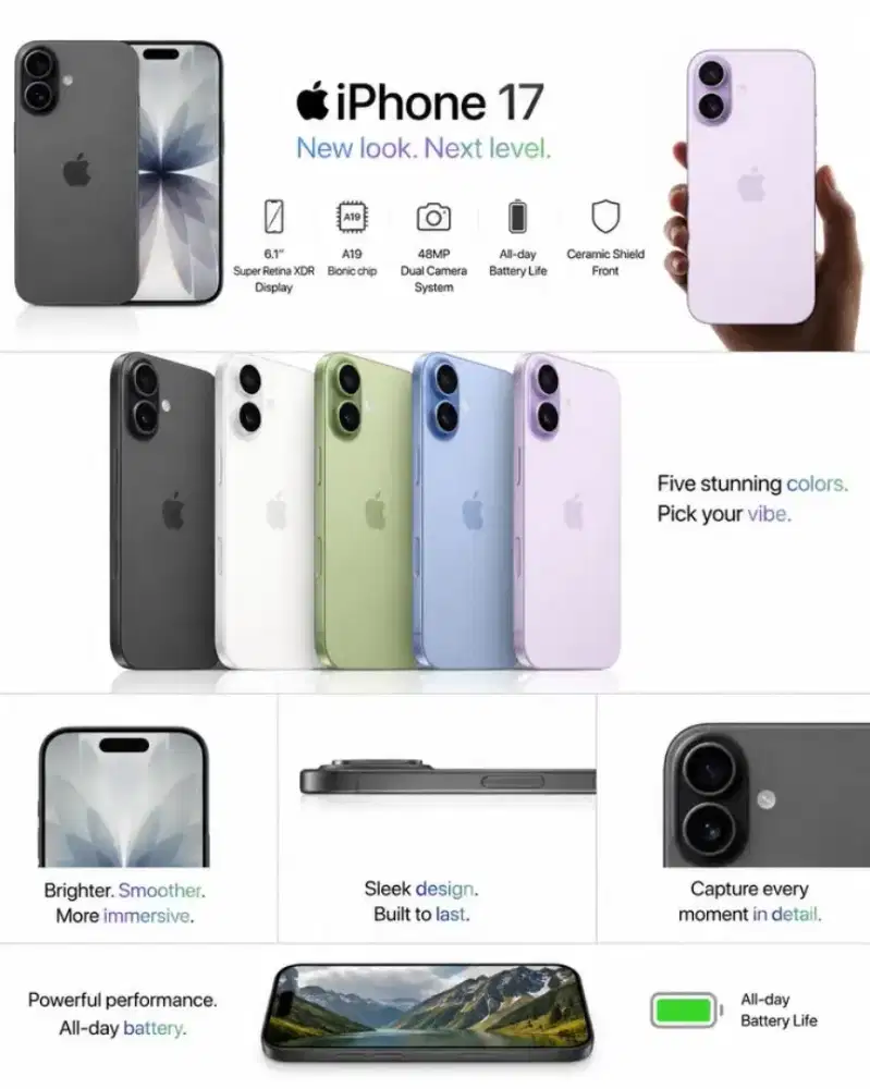 Iphone 17 256GB, Tambahan cashback langsung dan Cicilan free 2x
