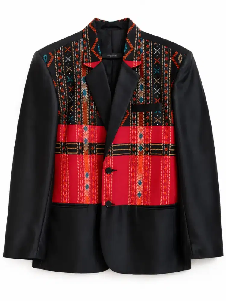 Jas  hitam motif ulos