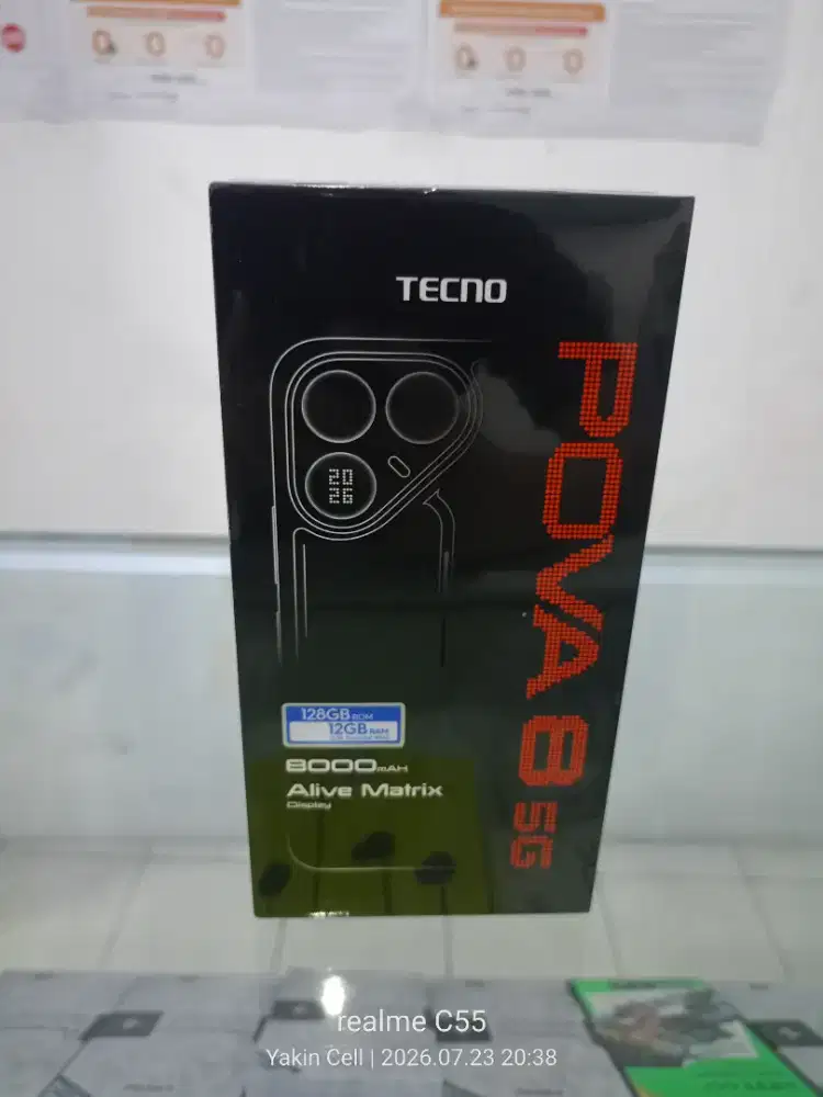 Tecno Pova 8 5G 6+6/128 GB Dimensity 7100 Batre 8000 mAh Garansi Resmi