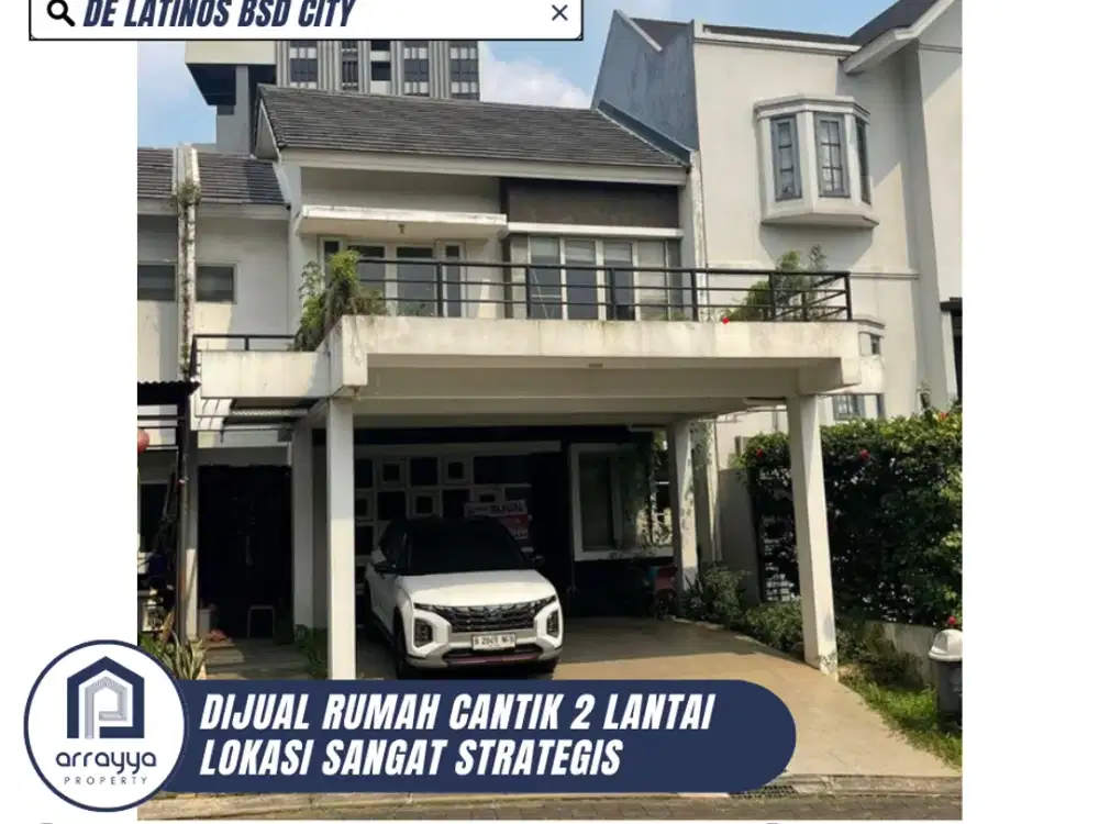 DIJUAL RUMAH CANTIK MODERN 2 LANTAI LINGKUNGAN ASRI DI DELATINOS BSD (ENB190)