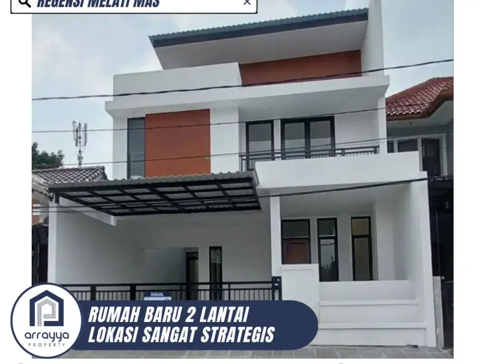 DIJUAL RUMAH CANTIK 2 LANTAI SIAP HUNI LOKASI STRATEGIS DI REGENSI MELATI MAS (LS169)